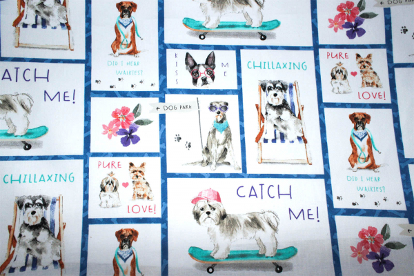 Designer-Baumwollstoff A Dog´s Life (10 cm)